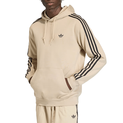 Moletom Masculino Adidas Capuz Tres Listras Stone Khaki-KE6678- -1-